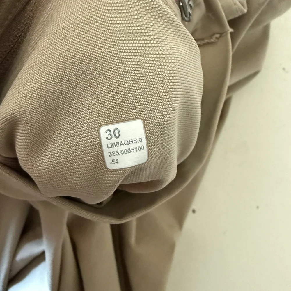 Lululemon Commission Slim Fit Pant 30 x 28 Tan Khaki Warpstreme LM5AQHS